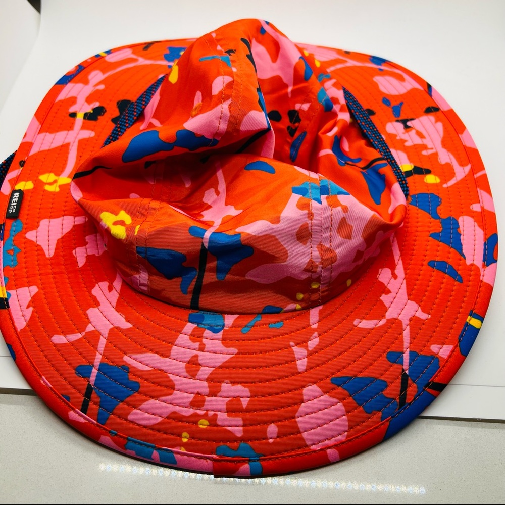 NWOT REI Coop Paddler Hat - Night Garden Poppy Red - Kids' 7-14 years old